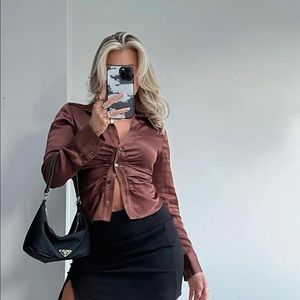 NWT: Zara Satin Effect Blouse (as seen on @sophie_murraayy)